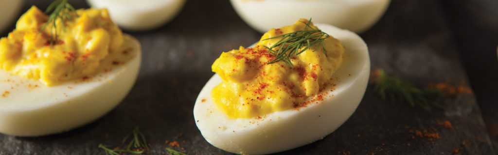 Deviled eggs are the perfect party snack and are much easier to make than you'd think! See our full deviled eggs recipe here!