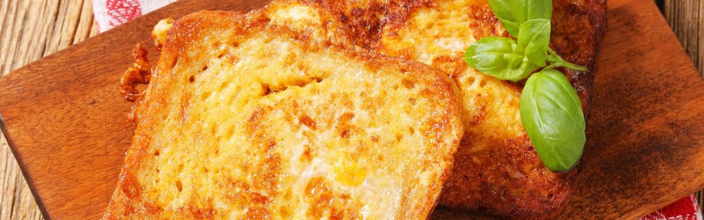 French Toast is a quick and easy breakfast recipe and works especially well for lazy weekend breakfasts! See our full recipe here.