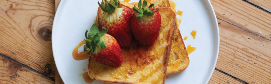 Toplay Syrup and Strawberry French Toast