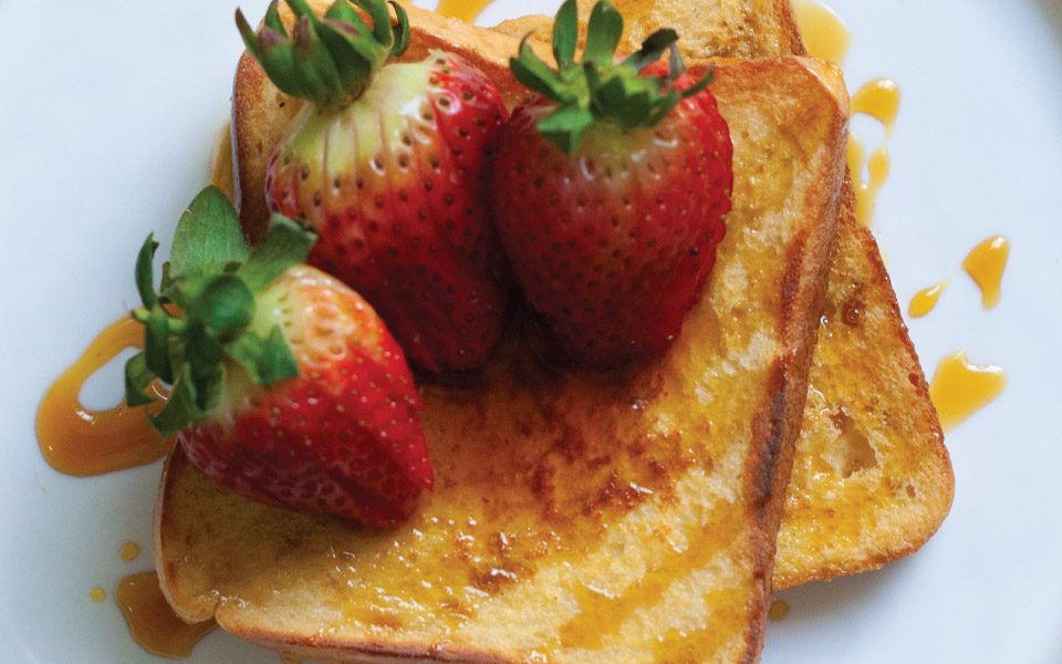Toplay Syrup and Strawberry French Toast