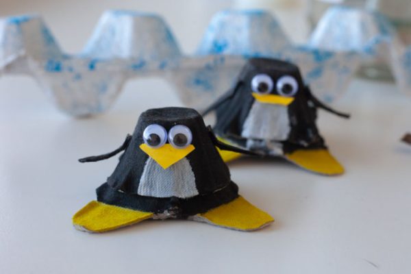 Egg carton Penguins