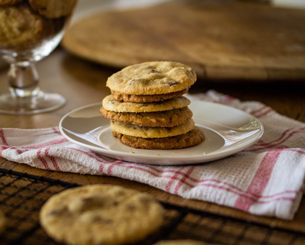 Homemade choc chip cookies