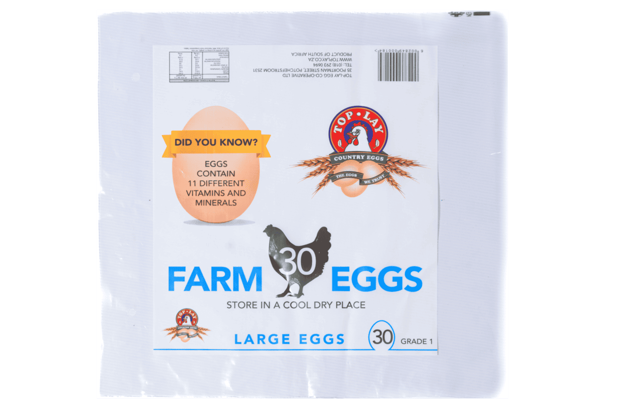 30 Large Printed Plastic