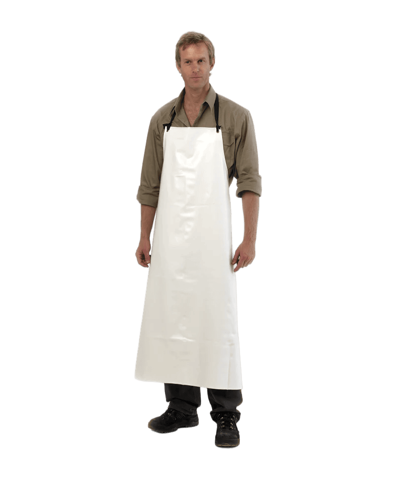 White PVC Aprons Blood and Fat